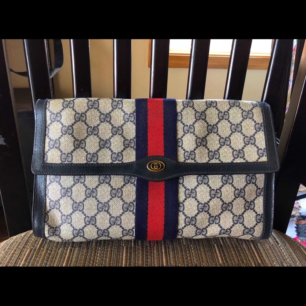 Gucci Supreme Web Large Clutch